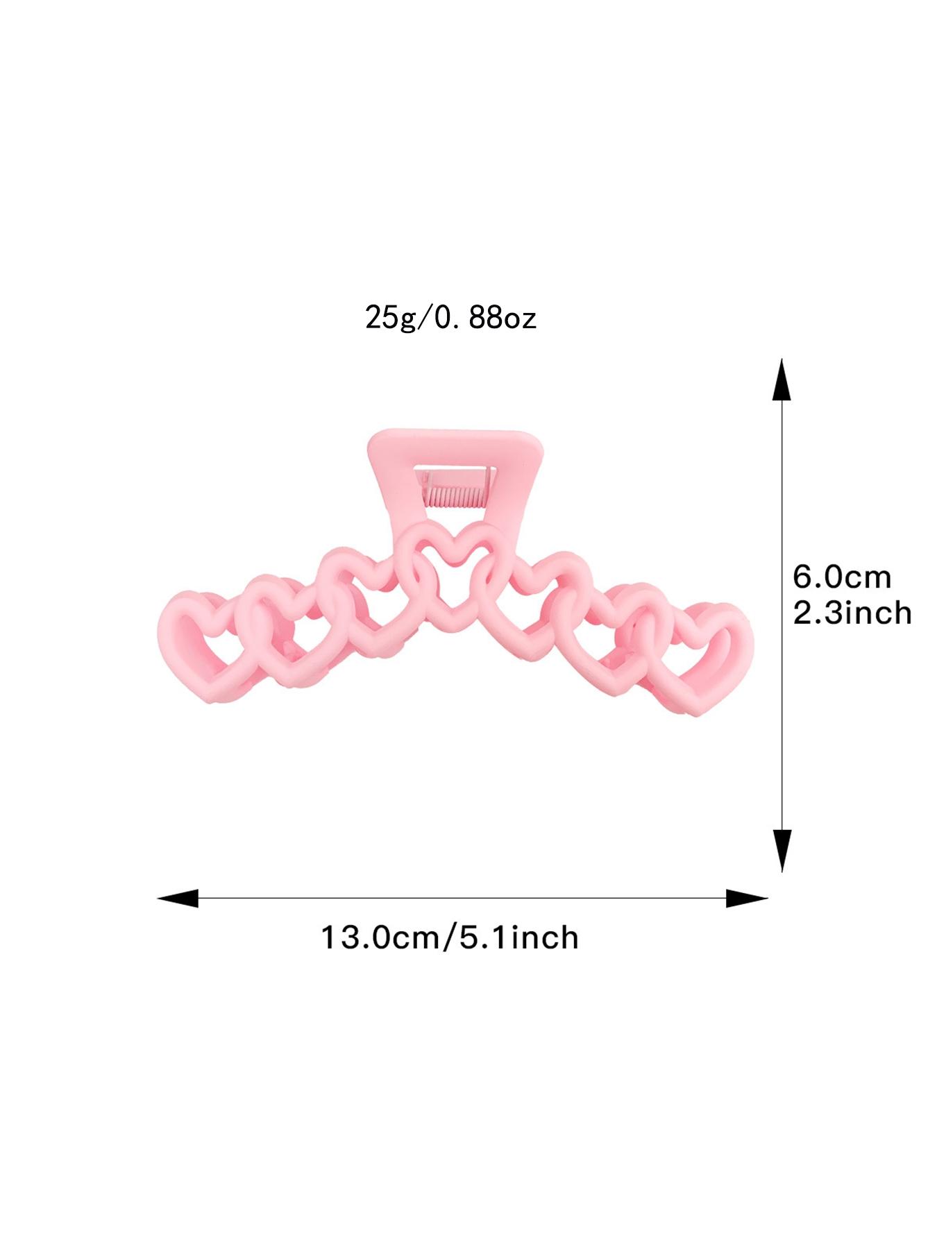 Heart Shaped Hair Claws, Elegant Hollow Out Design Hair Claws, Heart Themed Hair Claws, Fashion Hair Accessories for Women & Girl, Claw Clip