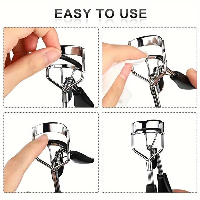 30 Replacement Eyelash Curler Pads, Durable Silicone, Universal Fit, Includes Transparent Storage Box, Perfect Makeup Accessory