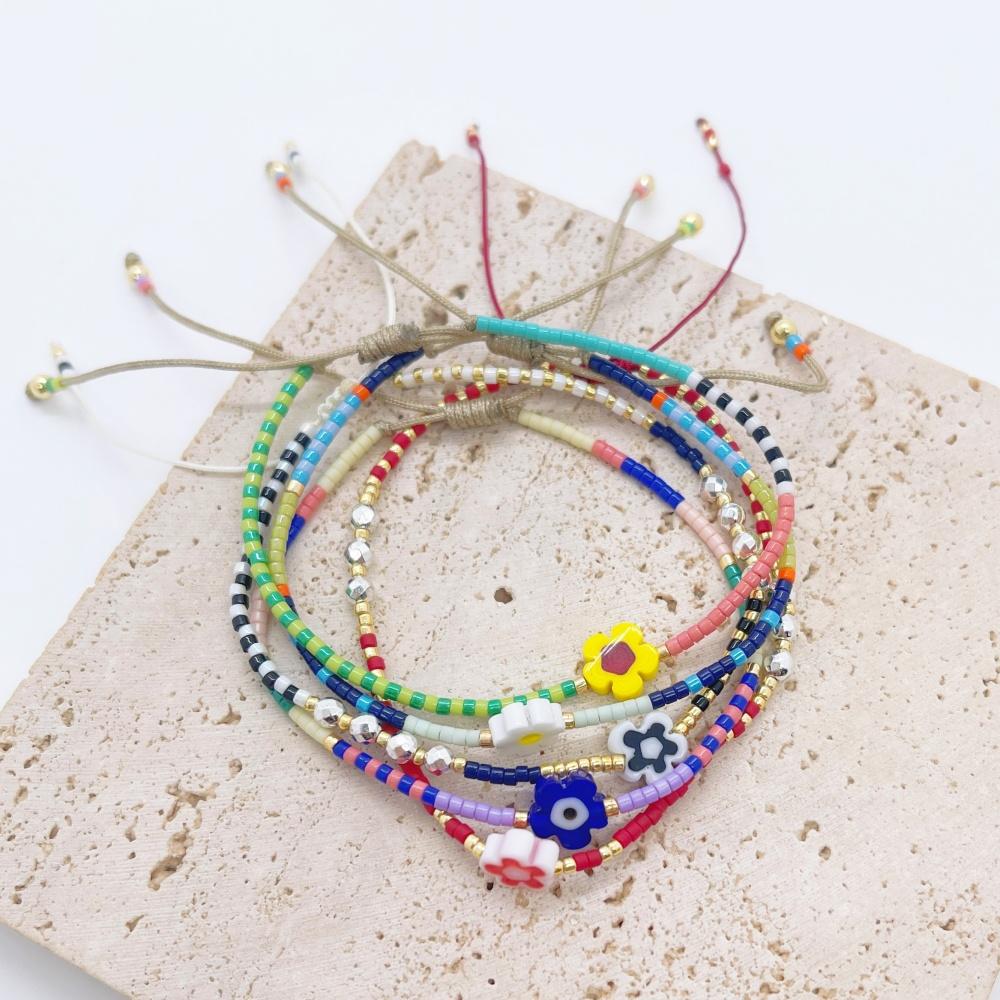 KKBEAD Boho Flower Jewelry Miyuki Bracelets Womens Y2K Bracelet Designer Valentines Gifts Dainty Thin Pulseras Jewellery