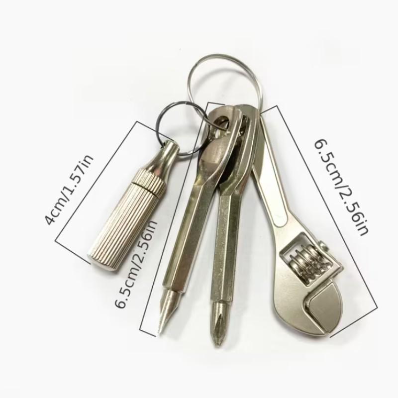 4-In-1 Pocket Mini Tool Set, Edc Portable Multi-Tool Kit, Multifunctional Tool, Compact Design for Daily Use & Emergency Preparedness, Durable Construction, Keychain Portability