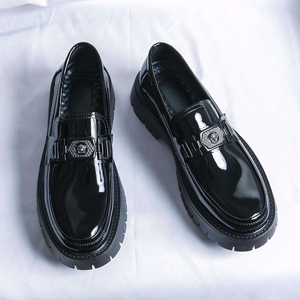 Men's Fashionable Casual Tassel Decor PU Leather Slipon Shoes Loafers Simple Design Elegant Plain Round Toe Loafers Business Style Temperament Flats for Daily Wear Tassel Shoes Gorgeous Appearance Spring Gift for Him Black Footwear Boy Women