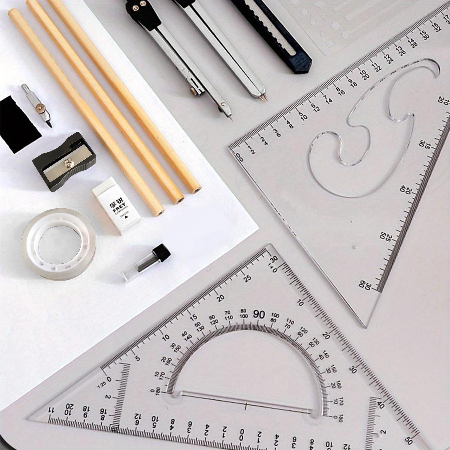 Professional Drawing & Drafting Tool Set, Precision Geometry & CAD Tools Suitable for Students and Engineers, Versatile Measuring Instrument Kit for Educational & Architectural Drafting