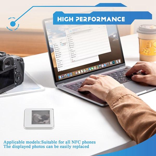 NFC Function Keyring 1.54-Inch Three Color Display Screen Image Wireless Transmission Keychain Ink Screen