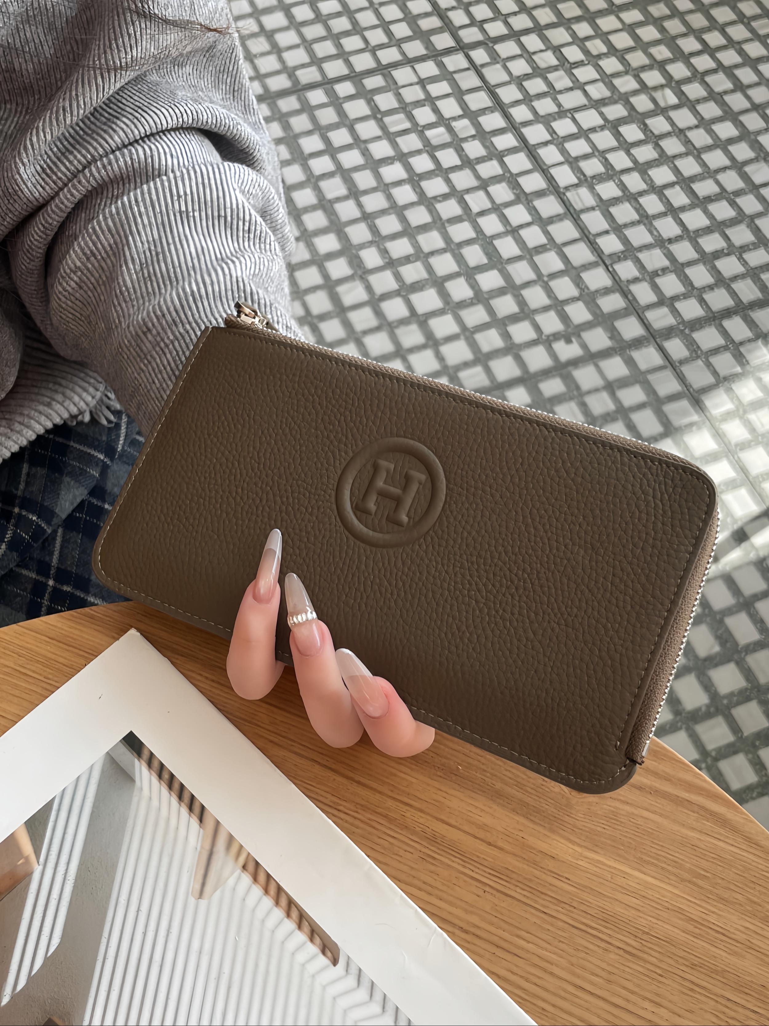 Fashionable Letter Embossed Zip Wallet, 6 Color Options, Multi-Functional Card Holder, Ladies' Long Wallet, High-Quality Women's Coin Purse