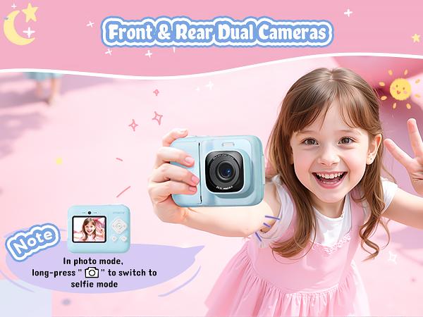 Instant Print Camera for Kids, HD Digital Camera, Christmas Birthday Gifts for Kids, Portable Toy Camera with 32GB SD Card & 3 Rolls Printing Paper