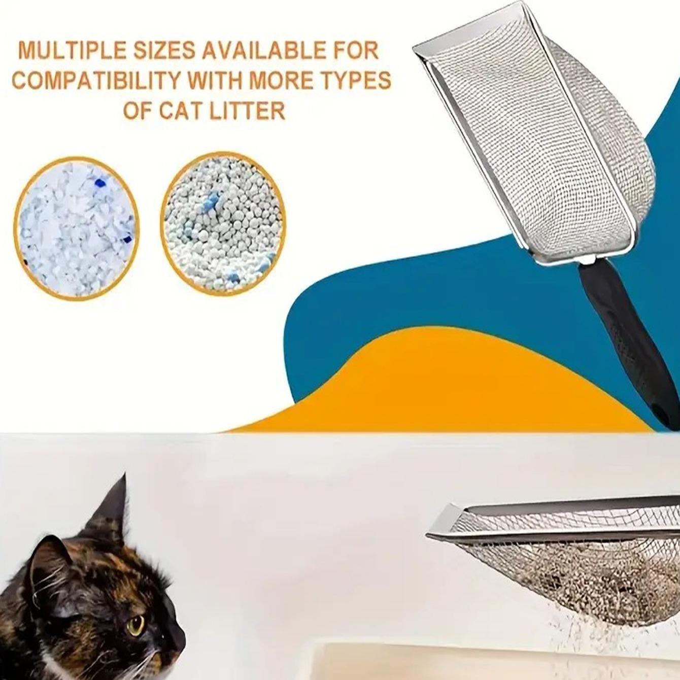 Stainless Steel Pet Litter Scoop, Efficient Litter Scoop for Easy Dog and Cat Waste Removal, Durable and Easy To Clean Design for Long-lasting Use, Litter Box Scooper
