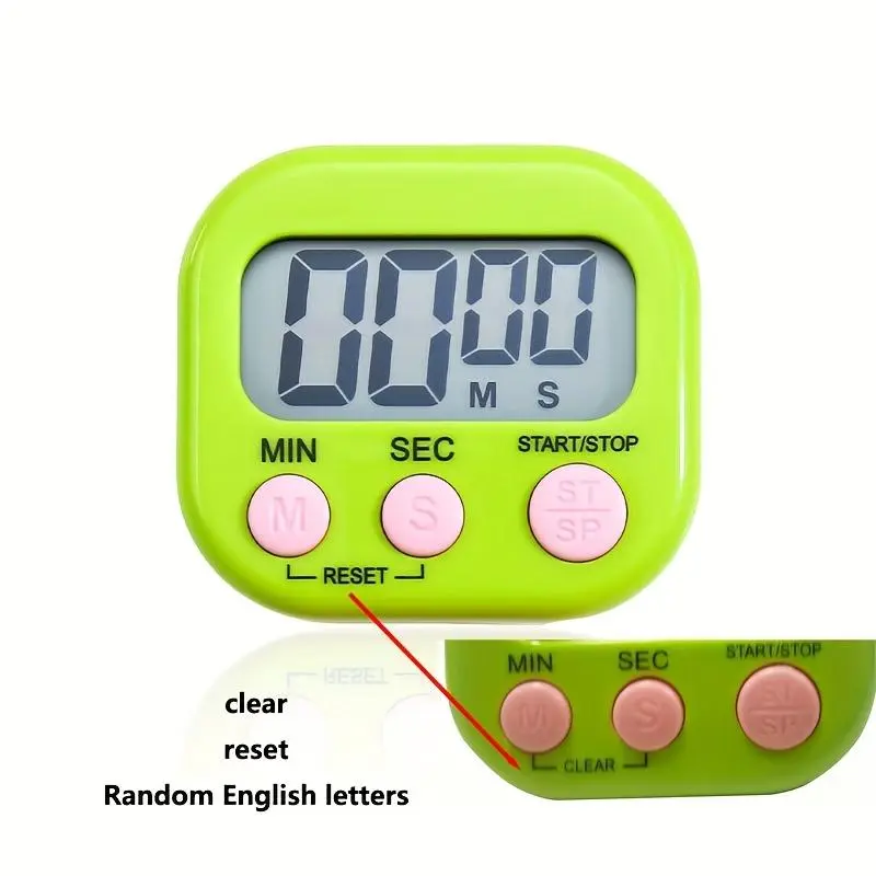1 piece, Multifunctional timer, multi-function electronic timer, magnetic digital timer, large LCD display, bell/mute switch countdown timer, Pomodoro Timer, widely used in breaks, cooking, gyms, conferences, classrooms, timer gifts, kitchen accessories