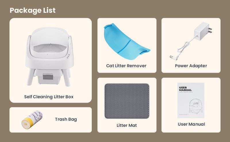 Autoscooper 11 by PetPivot Self Cleaning Cat Litter Box, Open-Top Automatic Litter Box for Multiple Cats with Safety Sensors, Includes Liner Bags and Litter Mat