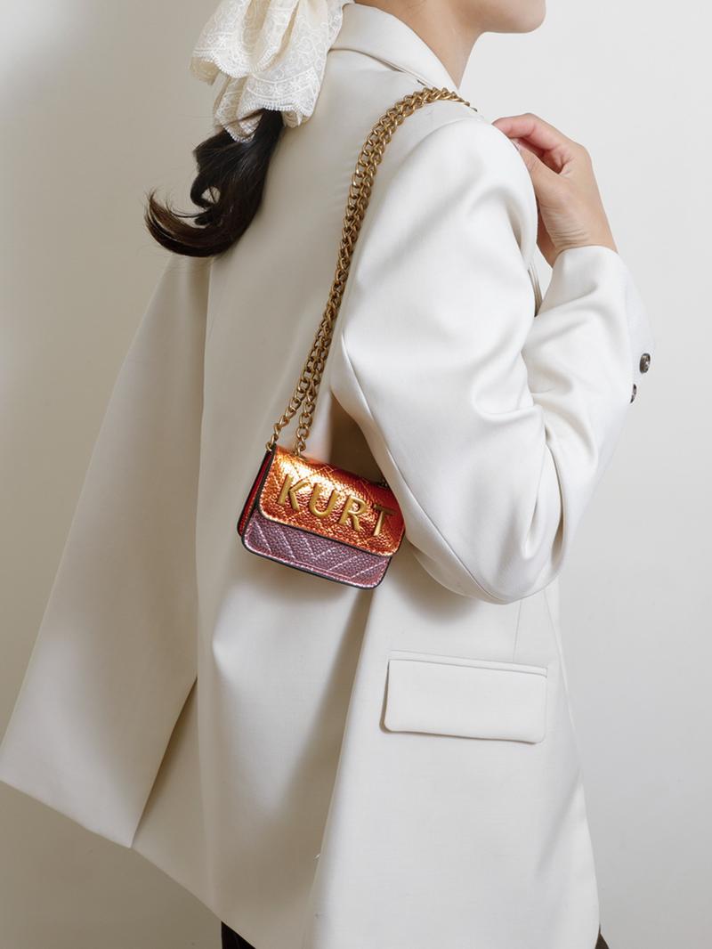 Mini Magnetic Crossbody Chain Bag, Small Shoulder Bag with Letter Flap, Multi-Color Options, Casual Style, All Seasons Use