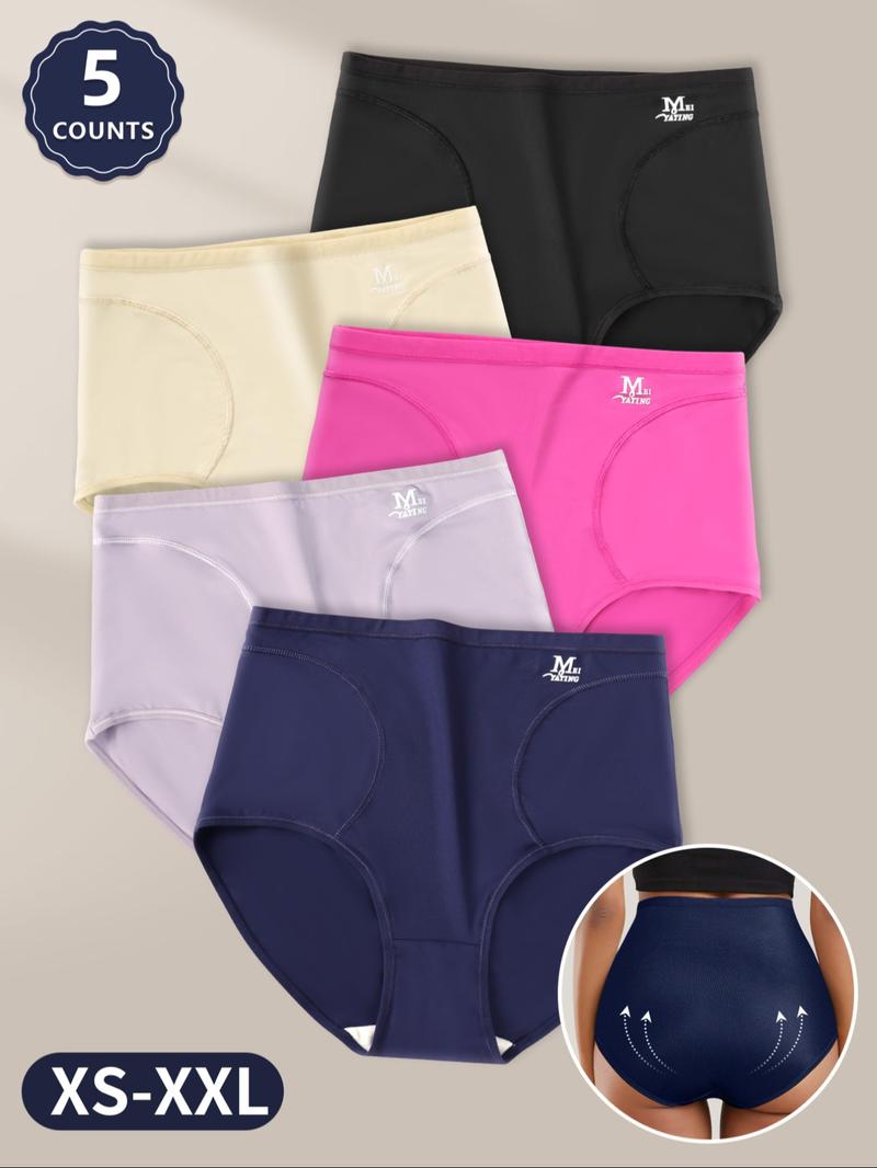 Women's Letter Print Waist Briefs, Fitted Panties, Casual Tight Fit Soft Comfy Breathable Panty for Daily Wear, Ladies Underwear for All Seasons