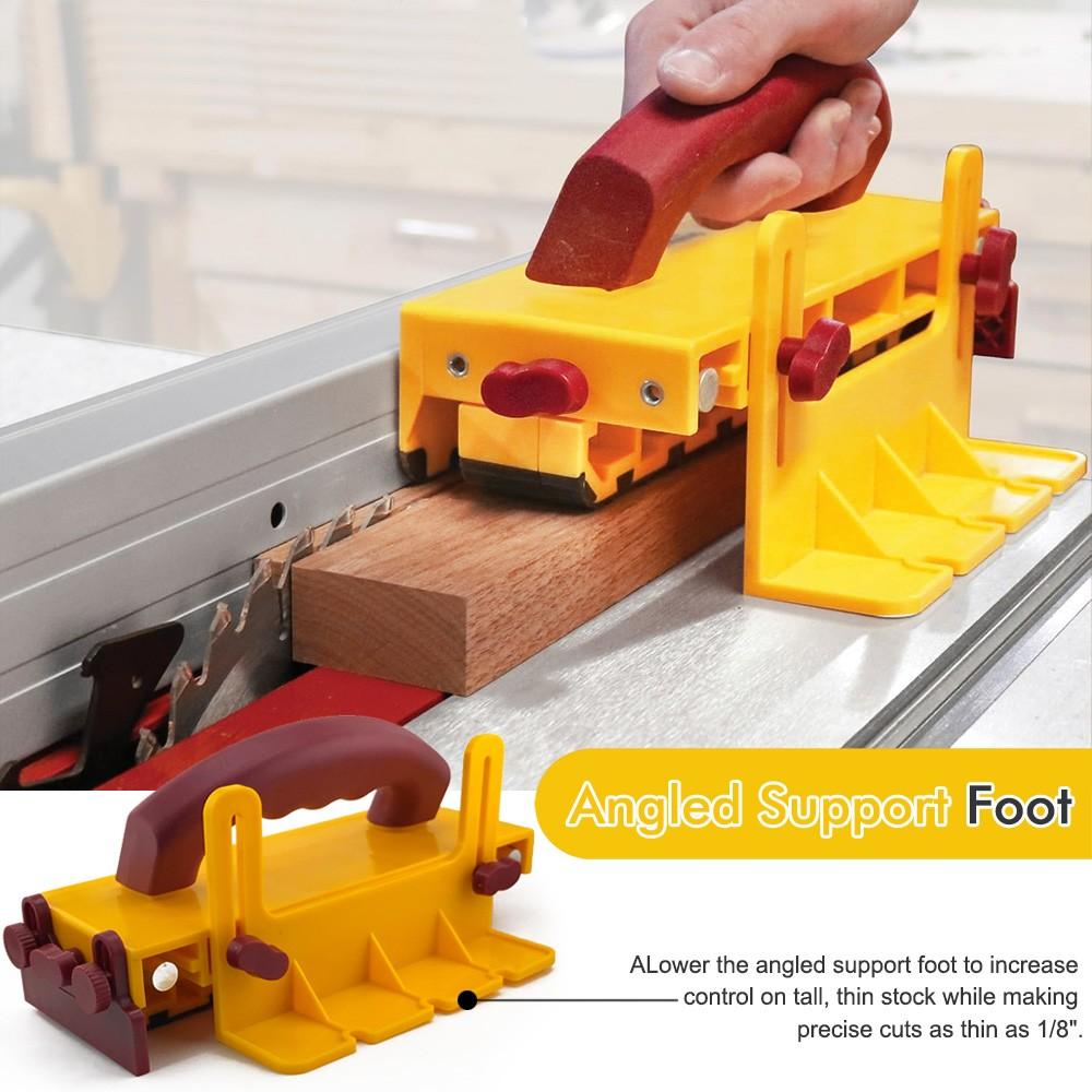 Table Saw Push Block, Woodworking Push Rod, Safety Tool for Thin Materials, Precise Cutting Up to 1/8 Inch