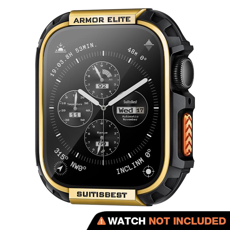 ArmorElite Case for Apple Watch Series 11 10 49mm 46mm 45mm 44mm with Screen Protector, Shockproof Protective Case Cover Bumper for iWatch Series 11 10 9 8 7 6 5 4 SE