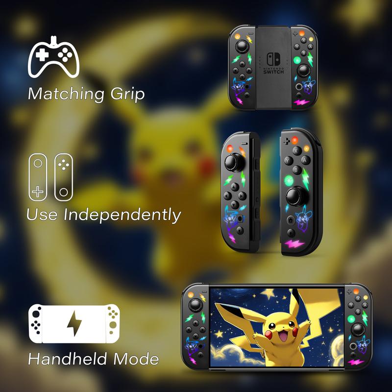 【Halloween】JORREP Game Controller (L/R) Switch Controller- Wireless Game Controller,Ergonomic Grip, Dual Vibration,Cool lights 【Halloween】JORREP Game Controller (L/R) Switch Controller- Wireless Game Controller,Ergonomic Grip, Dual Vibration,Cool lights