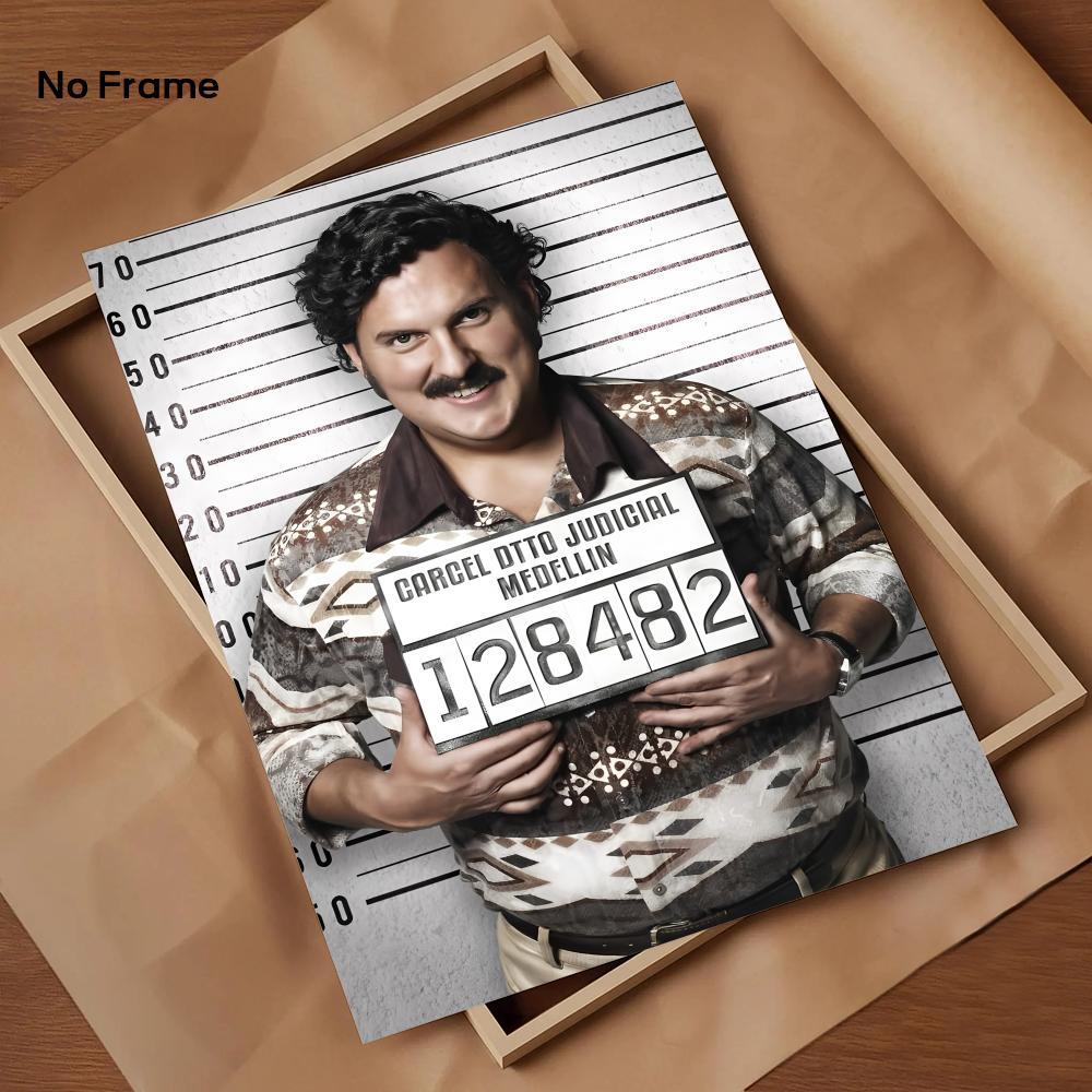 Classic Movie P-Pablo E-Escobar Poster HD Sticky Waterproof Wall Art | High Quality Print Aesthetic Home Living Bedroom Bathroom hallway Decor Trendy Room Decoration | Multiple Size Options Available
