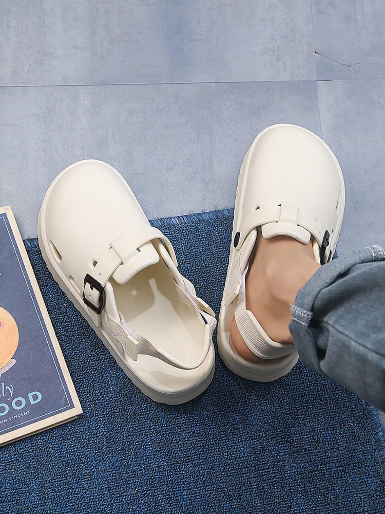 Men's Breathable PU Leather Slippers, Soft Eva Sole, Colorblock Design, Casual Style, Anti-Slip, Ideal for Home & Outdoors