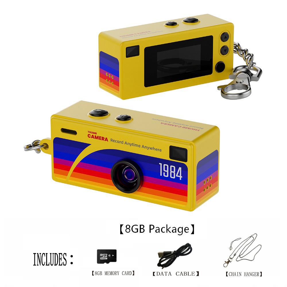 G6 Ultra-Compact Keychain Digital Camera: Retro Style, HD 1080p, Includes 8GB Memory Card—A Must-Have for Travel and Vlogging