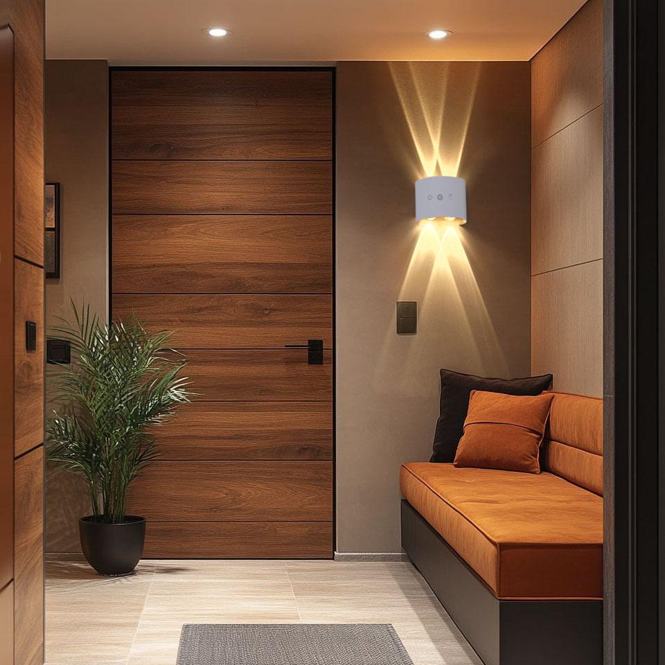 Charging LED Wall Light, Motion Sensor Smart Lamp, Dimmable Adjustable Brightness Indoor Lighting, Magnetic Step Light, Easy Installation Ceiling Fixture, Suitable for Entrance Hallway Bedside Desk Door Bedroom Corridor Living Room Ambiance Lights