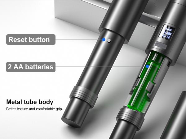 Aokeo V200 Wireless Microphone System - 100ft Range, Metal Wireless Mic Set with Case,Handheld Cordless Dynamic Microphones for Singing, Karaoke, Church, DJ, UHF