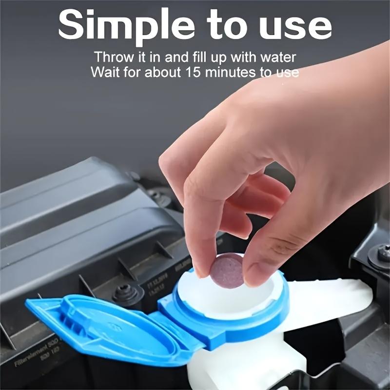 60-piece Portable Car Windshield Cleaner Car Glass Cleaning Solution Glass Water Tablets Solid Wiper Essence