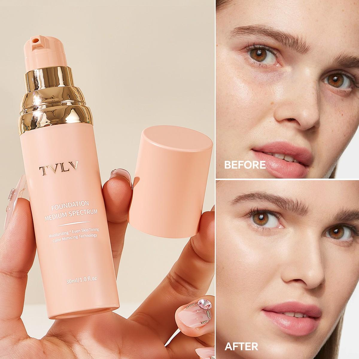 Matte Liquid Foundation, Long-Lasting Oil Control, High Coverage, Non-Shedding, Breathable, Daily Commute Makeup, 1pc
