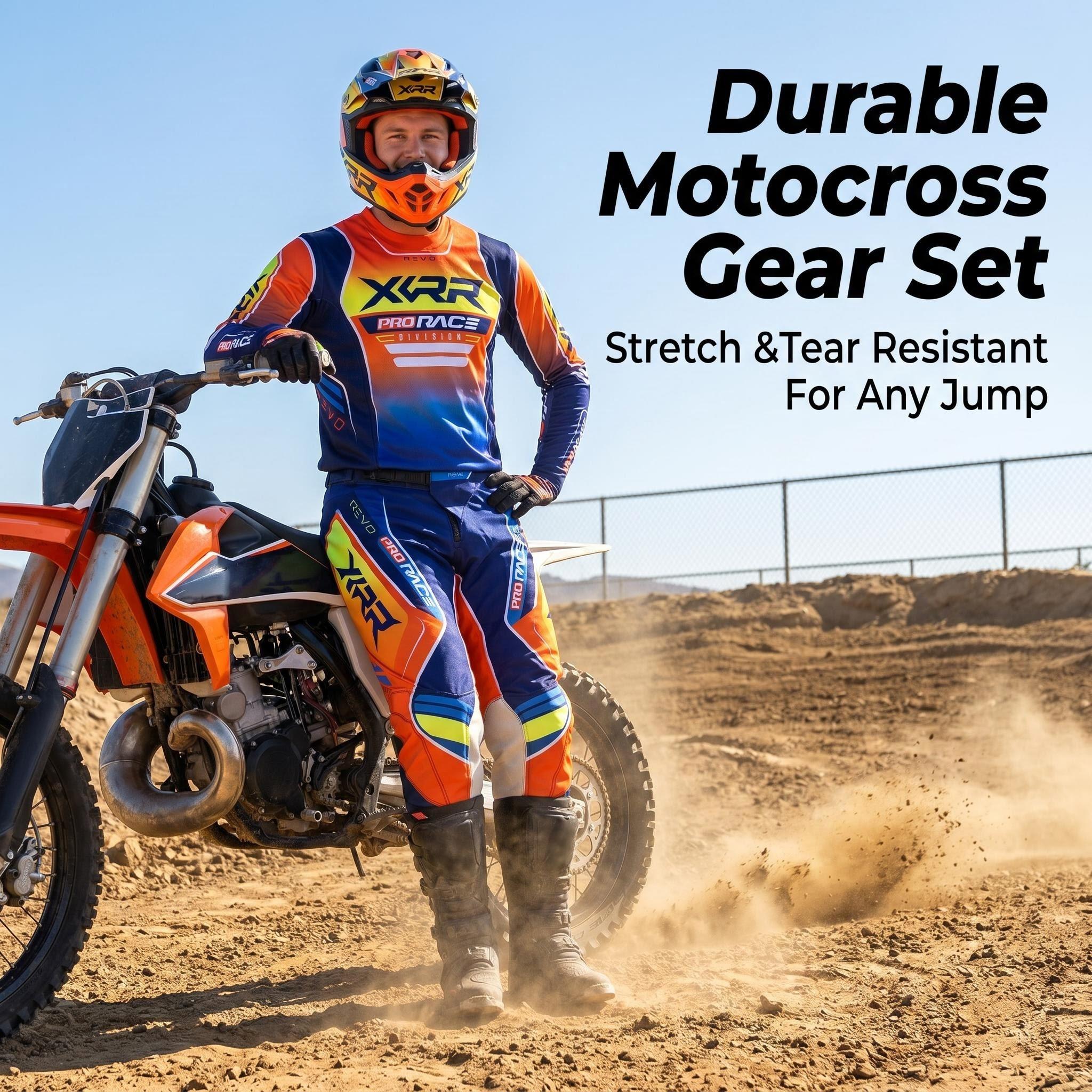XCRR Jersey and Pants Combo Motocross Enduro Offroad MX MTB DH Riding Dirt Bike Downhill Racing Adult Sports Gear Set Sports Clothing