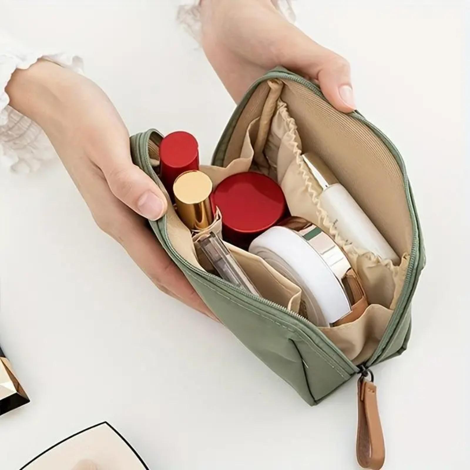 Mini Makeup Bag, Small Cosmetic Pouch, Portable Travel Makeup Organizer, Compact Lipstick Storage Bag, Lightweight Zipper Pouch for Purse & Daily Carry, Beauty Essentials, Vacation & Travel