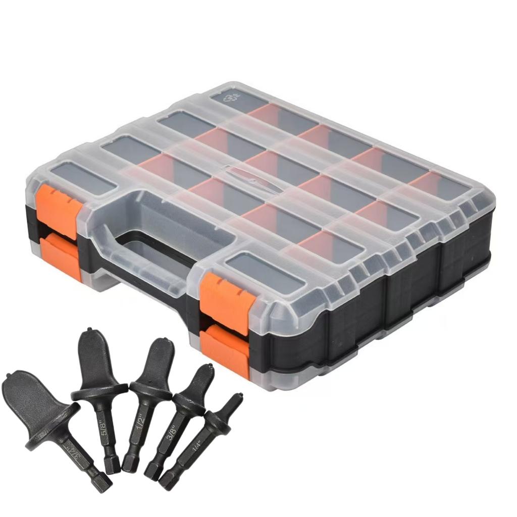 Double-Sided Handheld Plastic Tool Box, Electronic Component Organizer, Multi-Functional Parts Storage, PP Material, Flip-Top Design