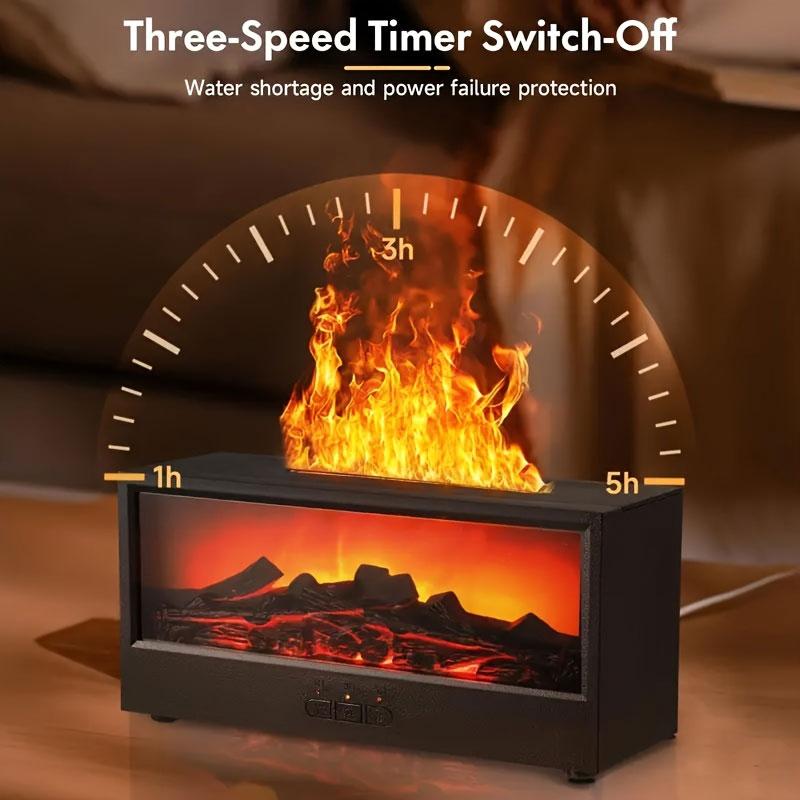 1pc Fireplace Simulated Flame Aromatherapy Diffuser, Humidifier Air Purifier, Adjustable 7 Color, USB Remote Control, Perfect Gift, Humidifier Diffusers