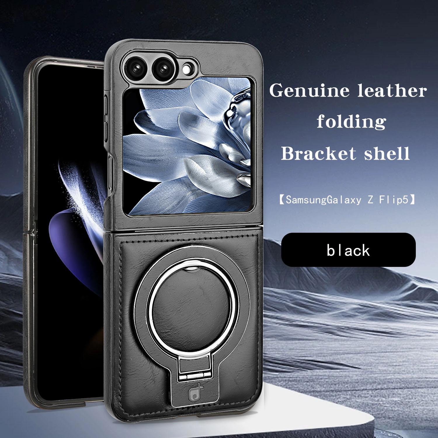 Magnetic suction Leather phone case for  Z Flip 6 /Z Flip 5/ Z Flip 4/3 Business phone case