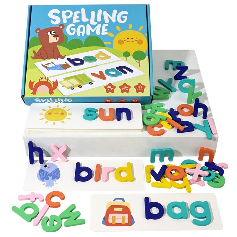 Letter Block Word Matching Game, Parent-Child Interactive English ...