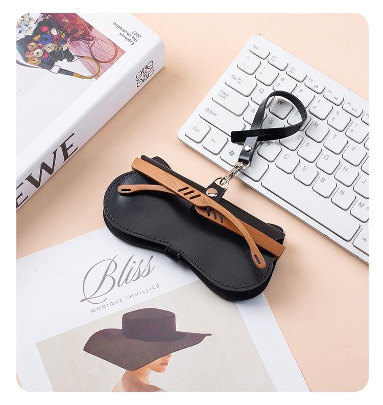 Portable glasses case, children's myopia glasses storage bag, hanging bag, cute cartoon glasses bag for students, sunglasses protective cover