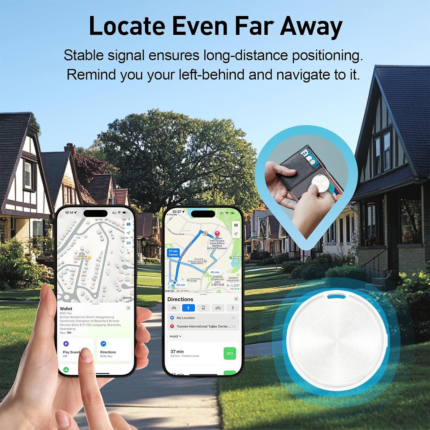 Smart Key Tracker Compatible with iOS and Android, Mini Electronic Tracking Device for Keys and Bags, Wrist Style Batteries Included