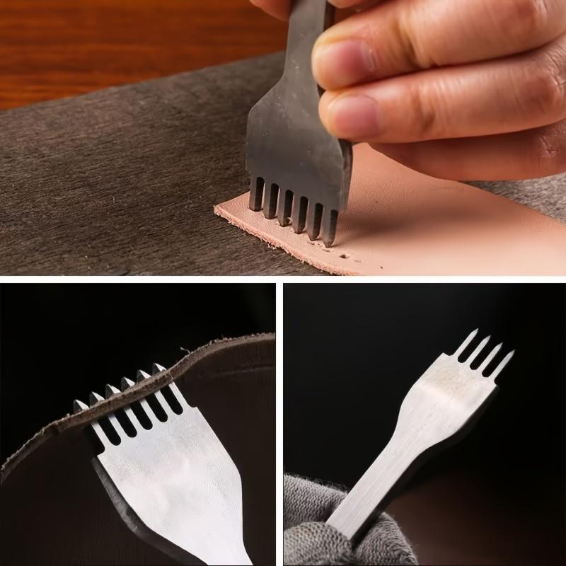 [Stainless Steel Punch Set] 4pcs Stainless Steel Leathercraft Punch Set - 1/2", 4", & 6" Hole Sizes for DIY Diamond Lace, Shoes & Crafts