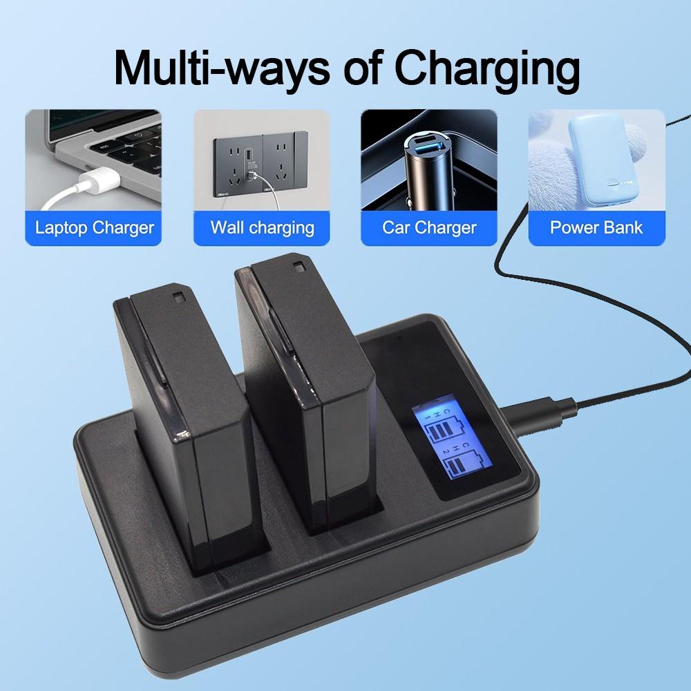 1Pcs EN-EL14 Dual Slot Camera Battery Charger, LCD Display, Suitable for Nikon MH-24 Charger, P7000, P7100, P7700, P7800, D3100, D3200, D3300 DSLR Camera Battery Charger (batteries not included in the product) 1Pcs EN-EL14 Dual Slot Camera Battery Charger, LCD Display, Suitable for Nikon MH-24 Charger, P7000, P7100, P7700, P7800, D3100, D3200, D3300 DSLR Camera Battery Charger (batteries not included in the product)