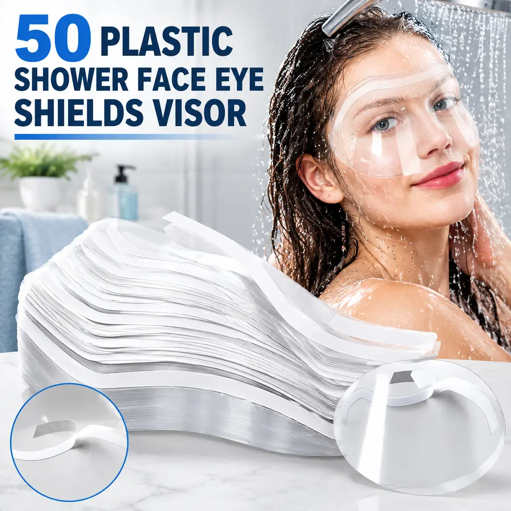 Disposable Transparent Shower Visor, Face & Eye Protector Block Water and Shampoo Splash