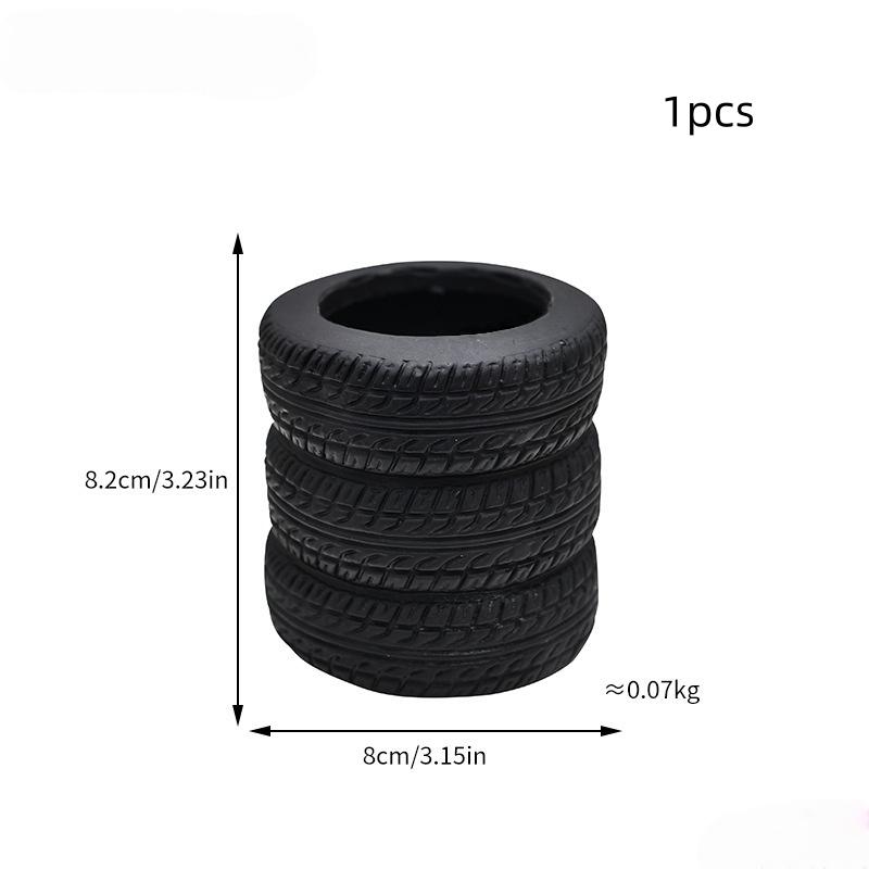 Creative Tire Shaped Multifunctional Pen Holder, Student Office Desktop Storage Decor, Makeup Brush Stationery Eyebrow Pencil Organizer