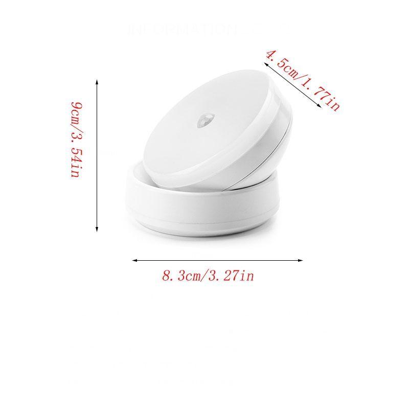 Automatic Wireless Motion Sensor LED Night Light Battery Operated, Smart Closet Hallway Staircase Lamp, Home Use