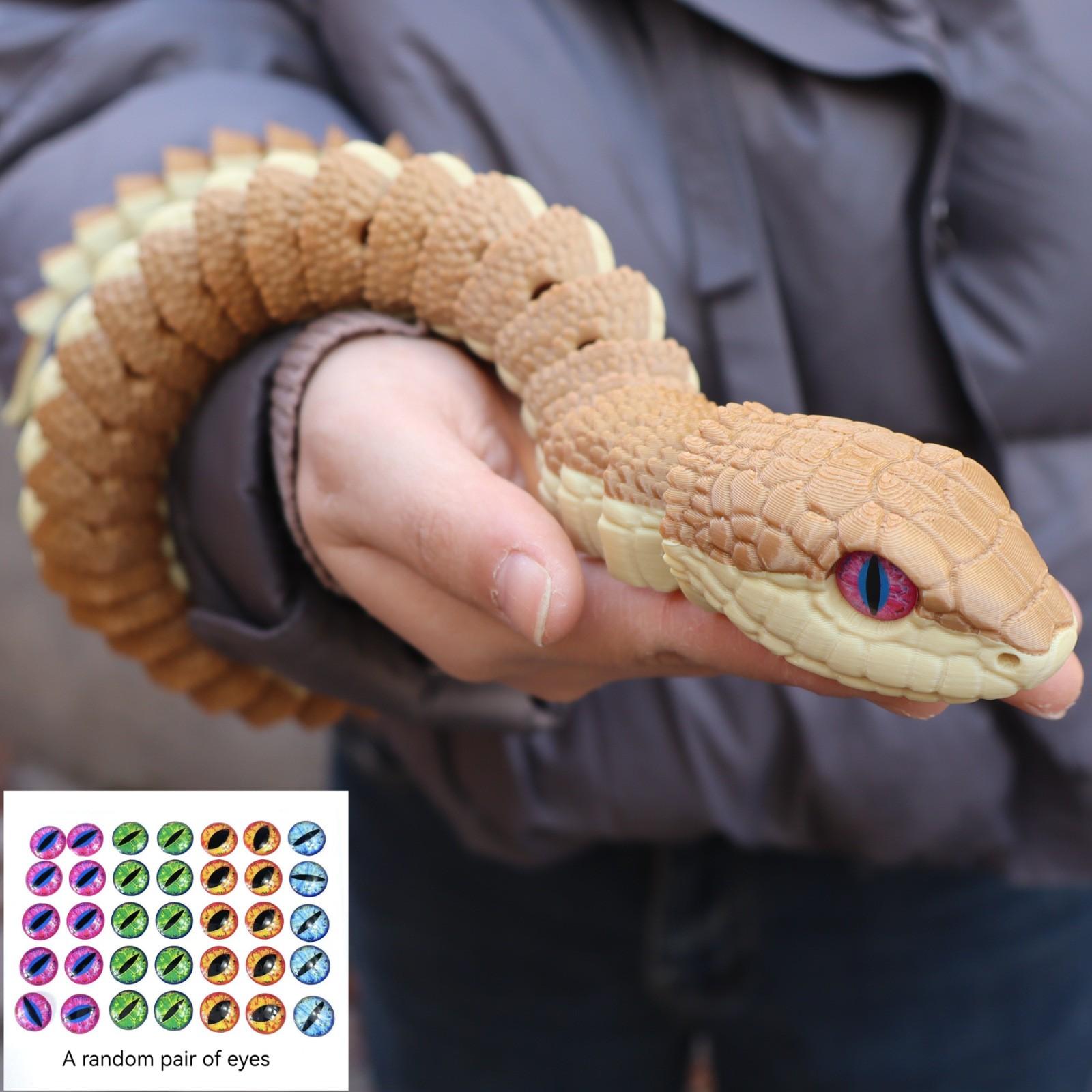 Printable Multi-Color Viper Model Toy Figure, Movable Snake Collectible Decoration, Unique Gift Idea for Enthusiasts