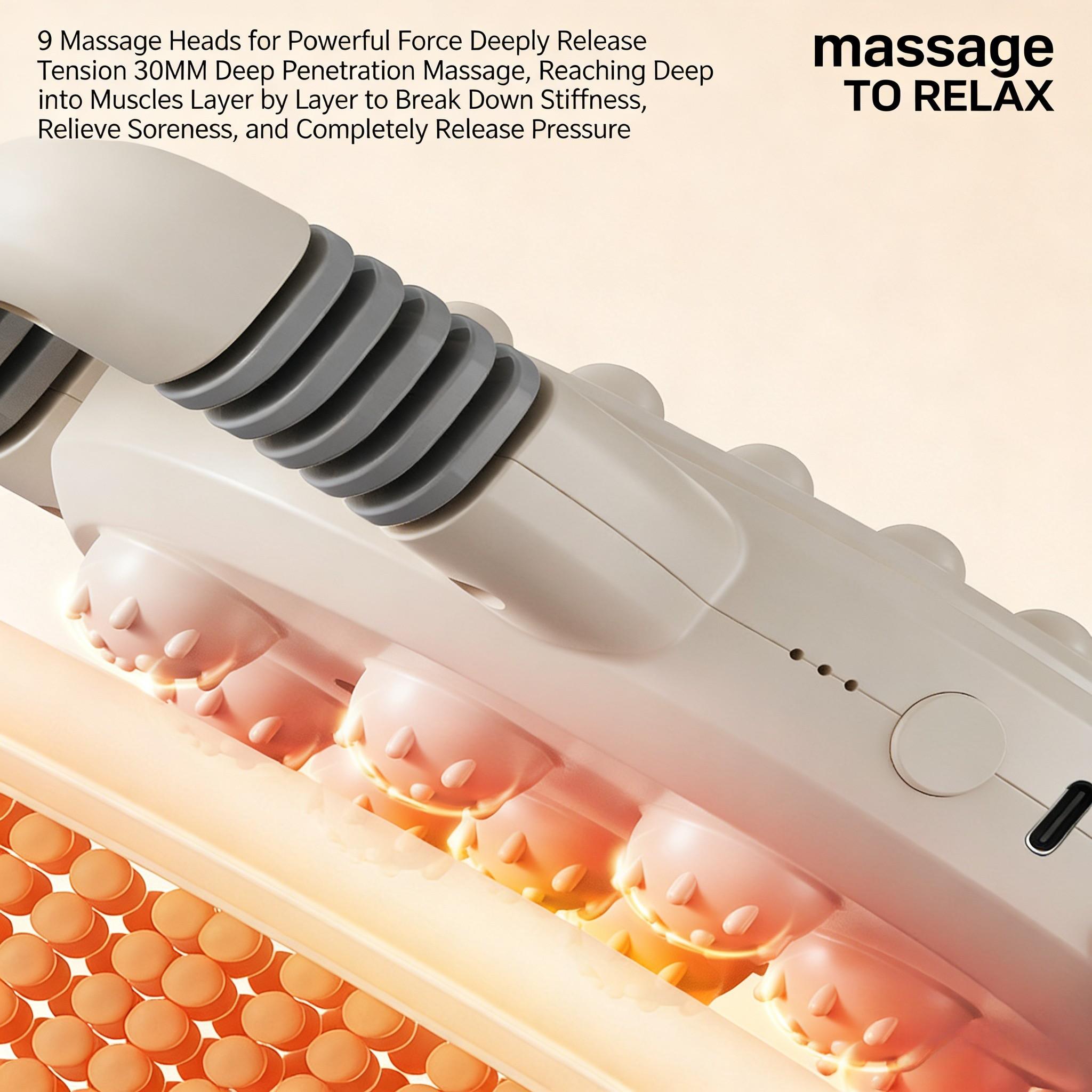 Multi-Functional Full Body Shaping Massage Machine, Portable Fascia Massager, High-Frequency Vibration Fat Burning, Waist Abdomen Back Relief