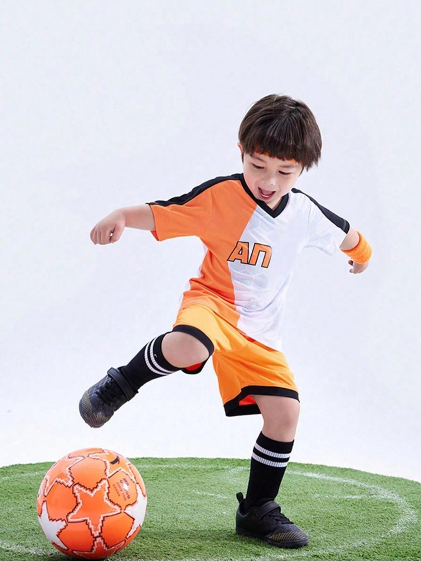 4 Pairs Kids Professional Soccer Socks, Long Calf Sports Socks for Boys, Breathable Sweat-Wicking, Knee-High Socks for Spring Summer Fall