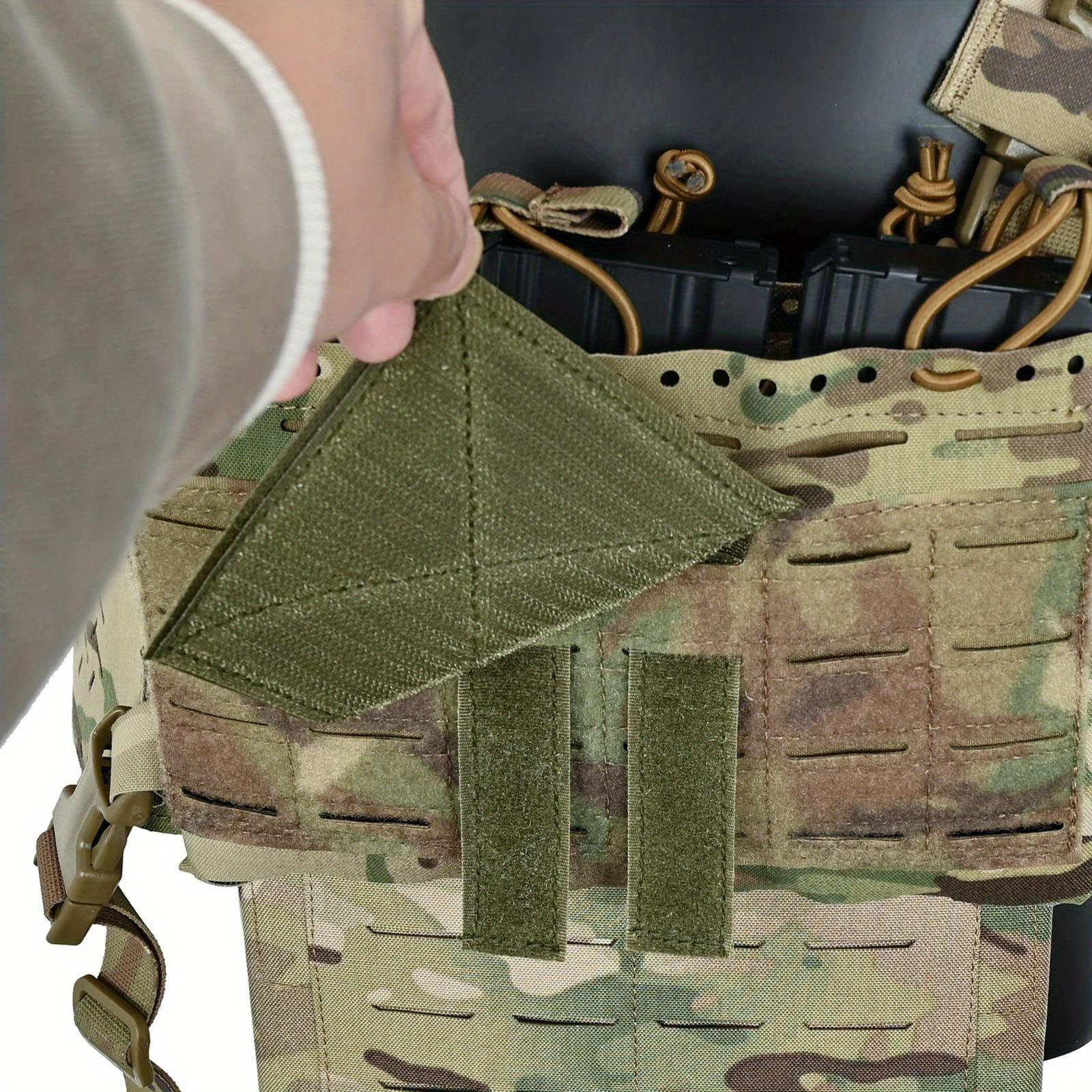 2 PCSinchMolle Tactical Bag Patch Panel Accessory, Hook and Loop Patch Display Board, Molle Compatible Panel for Badges, Insignia, and Tactical Patches, 4"x4"inch/10x10cm