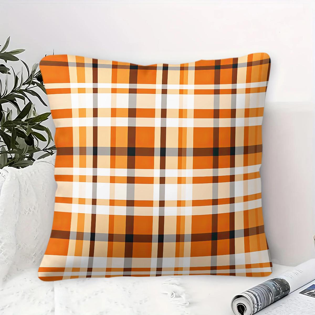 1 Piece Classic Plaid Body Pillow, Memory Foam Pillow & Decorative Pillow, Timeless Checkered Digital Print Pillow with Insert, Soft Breathable Cushion for Sofa, Bed, Couch, Dorm & Living Room, Versatile Modern Home Decor