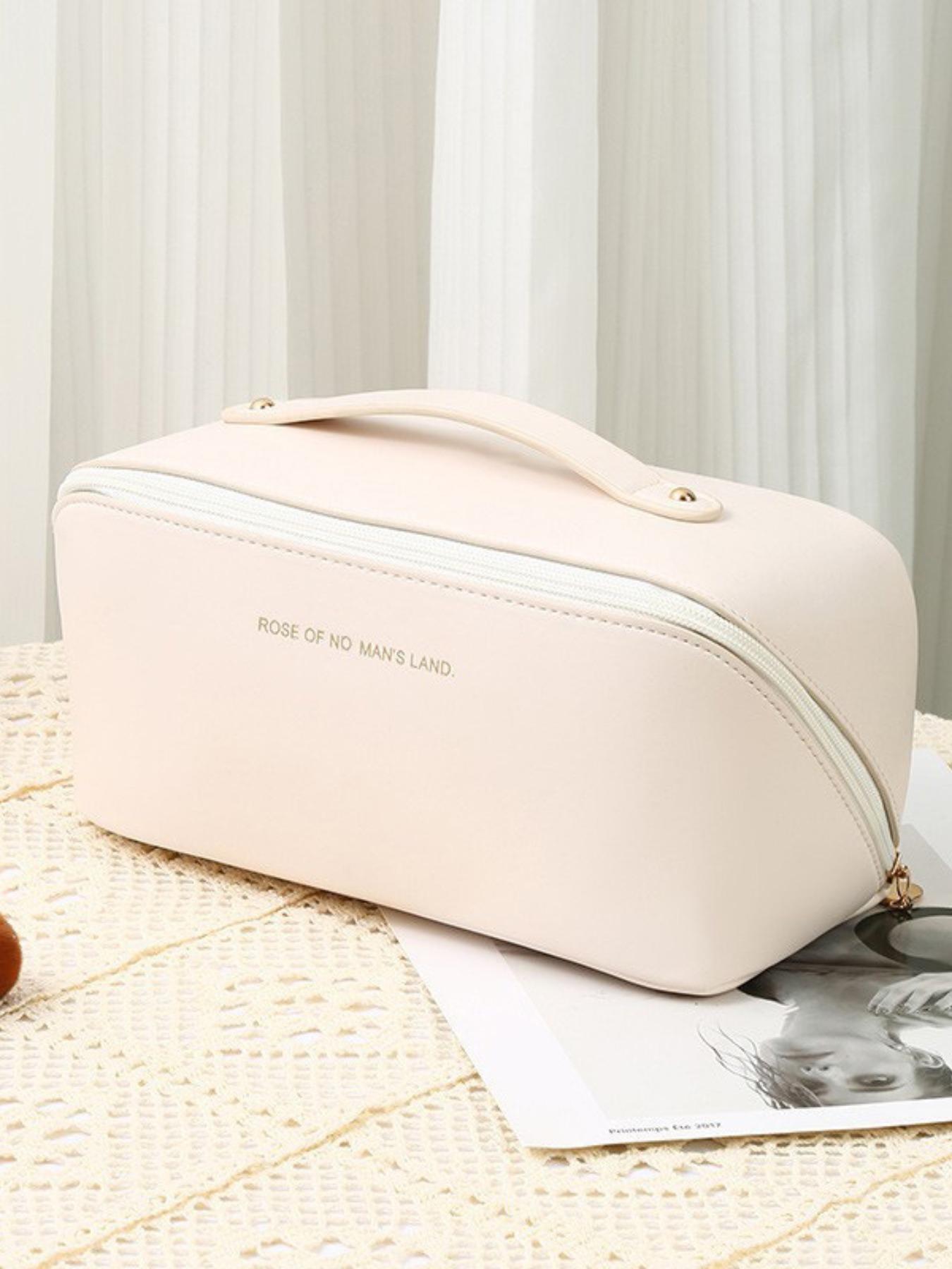 Multifunctional Waterproof PU Travel Toiletry Bag, Large Capacity Makeup Organizer, Portable Handheld Cosmetic Storage Pouch