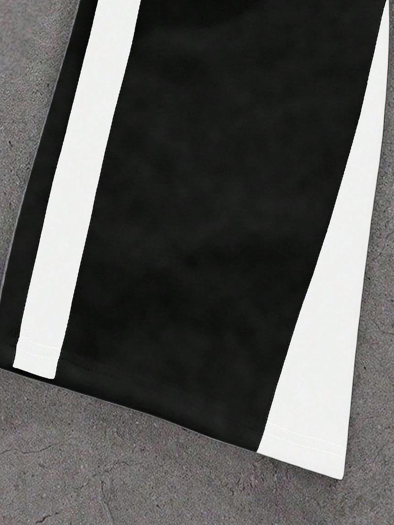 Retro Oversized Star Pattern Flared Sports Pants, Heavyweight Contrast Color Wide-Leg Joggers for Festivals & Street Fashion, Comfortable Loose-Fit Athletic Trousers Retro Oversized Star Pattern Flared Sports Pants, Heavyweight Contrast Color Wide-Leg Joggers for Festivals & Street Fashion, Comfortable Loose-Fit Athletic Trousers