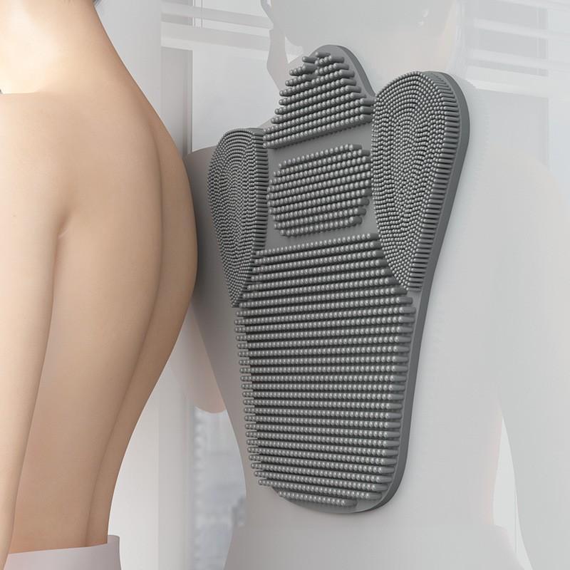 Large Multi-Functional Suction Back Scrubber Brush, Soft Bristles for Deep Massage, Comfortable Design, Ideal for Bathing and Foot Soaking