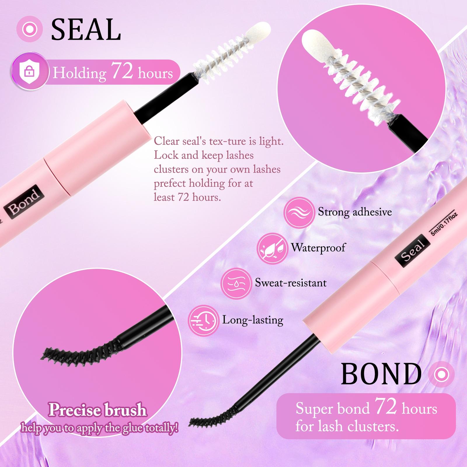 Volume Eyelashes Extension Set, 60D|70D|80D|90D & Thick Volume Lashes Clusters, Individual Lash Extensions Kit, 10-18mm D Curl Lash Extensions Kit with Lash Bond and Seal, Lash Remover, Lash Tweezers, DIY Lash Clusters at Home, Eyelash Bond Glue