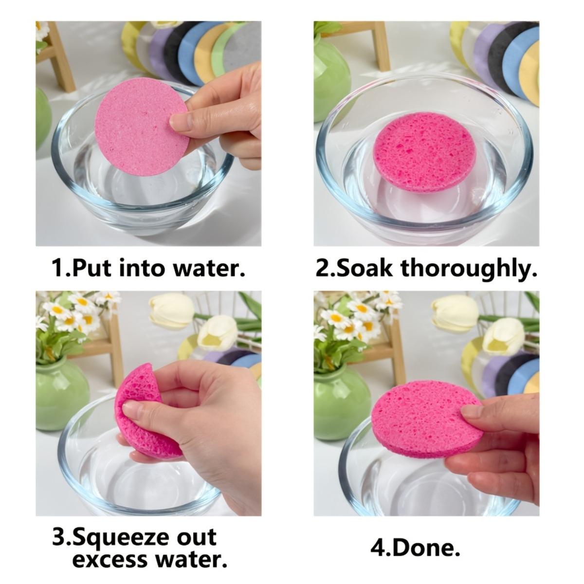 Trending 50-Pack Compressed Facial Sponges, Premium Natural Cellulose Face Wash Puff, Game-Changer Deep Cleansing Skin Sponge for Mud Mask, Lifesaver Travel-Size Makeup Removal Tool, Hot Sale Beauty Hack, Facial Care Tools