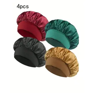 4Pcs Women's Elastic Hooded Headband, solid elegant design, lightweight and breathable. Soft comfy hair accessory great for sleeping, sports and outdoor activities, trendy summer essential. #SummerWins