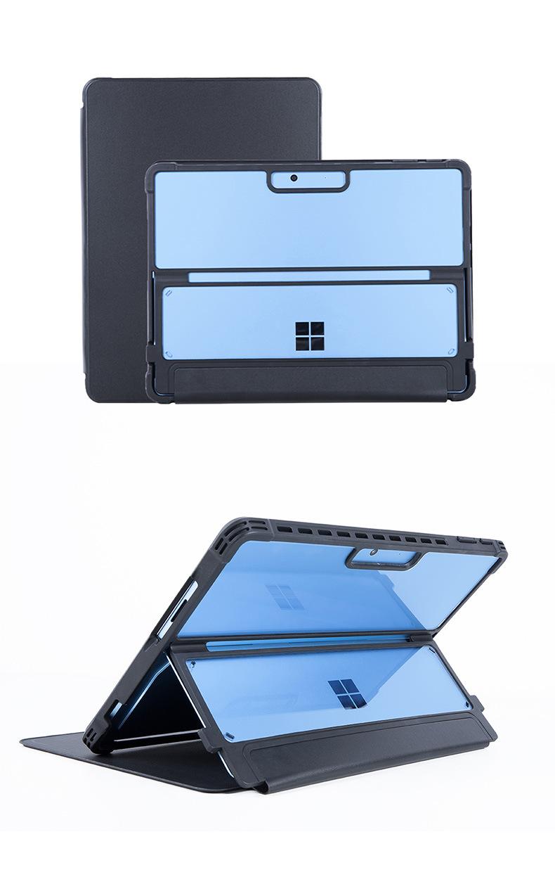 Shockproof Silicone Case for Microsoft Surface Pro 9/10/11, Full Body Protective Cover with Built-in Stand, Compatible with Type Cover Keyboard, Anti-Scratch Rugged TPU Shell for 12.9 Inch Surface Tablet Shockproof Silicone Case for Microsoft Surface Pro 9/10/11, Full Body Protective Cover with Built-in Stand, Compatible with Type Cover Keyboard, Anti-Scratch Rugged TPU Shell for 12.9 Inch Surface Tablet