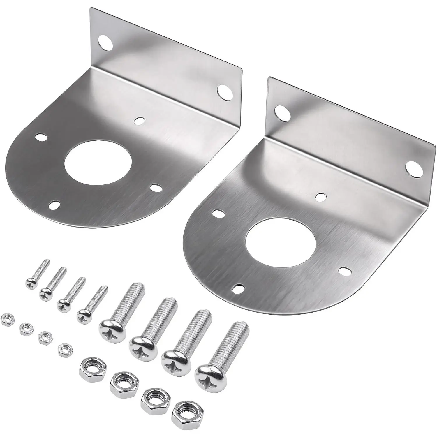 2 Pieces Stainless Steel Watermelon LED Light Frame Brackets with Pre-Drilled Holes for Trailers, Trucks, RVs to Mount Marker Lights, Under Glow Lights